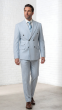 Aqua Suit Double Breasted Suit Peak Lapel