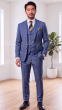 Indigo Suit Men's Wool Suits Plaid Suit