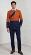 Navy Double Breasted Suit Peak Lapel