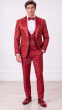 Red Mens Peak Lapel Tuxedo