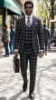 Black Suit Mens Fashion Suits Double Breasted Vest
