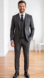 Carbon Suit Plaid Mens Suits Modern Fit Suit for Guys