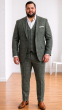 Hunter Green Suit Plaid Mens Suits Modern Fit Suit for Guys