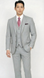 Zacchi Men's Fashion 3 Piece Poplin Suit - Big and Tall Sizes