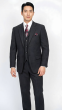 Zacchi Men's Fashion 3 Piece Poplin Suit - Big and Tall Sizes