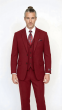 Zacchi Men's Fashion 3 Piece Poplin Suit - Big and Tall Sizes