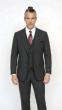 Zacchi Men's Fashion 3 Piece Poplin Suit - Big and Tall Sizes