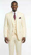 Cream Suit Mens Suits Notch Lapel