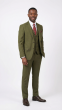 Olive Suit Mens Suits Notch Lapel