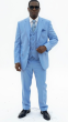 Sky Blue Suit Mens Suits Notch Lapel