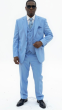 Zacchi Men's Fashion 3 Piece Poplin Suit - Big and Tall Sizes