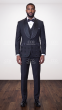 Black/Black Tuxedo Shawl Lapel