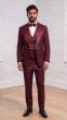 Burgundy Tuxedo for Men Double Breasted Vest