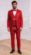 Red Tuxedo for Men Double Breasted Vest