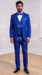 Royal Blue Tuxedo for Men Double Breasted Vest