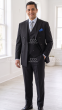 Black Suit Double Breasted Mens Suits Peak Lapel
