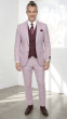 Statement Men's 3 Piece 100% Wool Tailored Fit Suit - Classic Windowpane