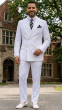 White Men's Suit Double Breasted Suit