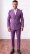 Plum Suit Plaid Men's Suits Double Breasted Suit Jacket