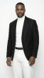 Black Blazer Micro Suede Men's Blazer Jacket