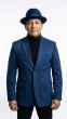 Navy Blazer Micro Suede Men's Blazer Jacket