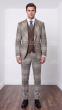Tan Suit Three Piece Suits Men's Suits Peak Lapel