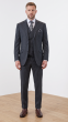 Black Suits Mens 3 Piece Wool Suit Notched Lapel