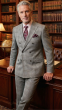 CCO Men's Outlet 2 Piece Double Breasted Glen Plaid Suit - Adjustable Waistband
