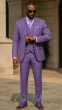 Purple Suit Three Piece Suits Mens Suits Double Breasted Vest