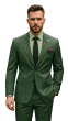 Forest Green Plaid Suit Mens Suites Cinchable Waistband