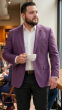 Mauve Blazer Mens Sports Coats with Patch Pockets