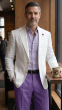 White Blazer Mens Sports Coats with Patch Pockets