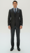 Heather Grey Mens Suit 3 Piece Suits for Men Single Breasted Jacket