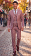 Blush Men's Suit Three Piece Suit