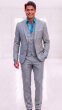 Sky Blue Men's Suit Three Piece Suit