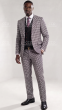 Burgundy Suit Double Breasted Vest Black Vest