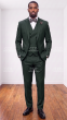 Statement Men's 3 Piece Wool Outlet Suit - Elegant Solid