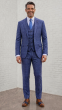 Blue Men's 3pc 100% Wool Suit in Tan with Pic Stitching