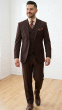 Brown Inexpensive Mens Suits Suit with Vest