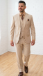 Tan Inexpensive Mens Suits Suit with Vest