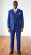 Royal Blue Inexpensive Mens Suits Suit with Vest