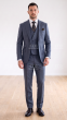 Charcoal Suit Sharp Suits for Men Low Cut Double Breasted Vest