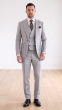 Grey Suit Sharp Suits for Men Low Cut Double Breasted Vest