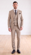 Tan Suit Sharp Suits for Men Low Cut Double Breasted Vest