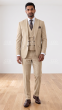 Caramel Suit Wide Peak Lapel Double Breasted Vest