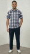 Marine Paid Shirt Leisure Suit for Men Button Up Shirt