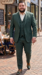 Statement Men's Outlet 3 Piece 100% Wool Modern Fit Suit - Subtle Textured