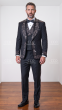 Black/White Tuxedo Three Piece Tux for Men