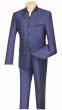 CCO Men's 2 Piece Slim Fit Nehru Outlet Suit - Sharkskin