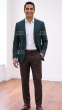 Hunter Green Blazer Mens Plaid Jacket